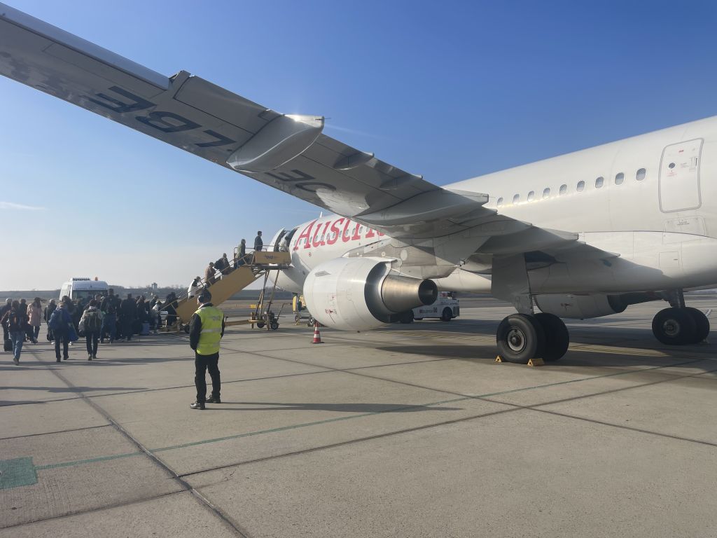 Airbus A321 (OE-LBE) - Boarding Flight 863 to Cairo International Airport. I love walking on the tarmac.