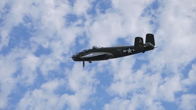 N41123 — - Flying Heritage Collections B25-J Mitchell bomber. Photographed at Fly Day 9/24/11.