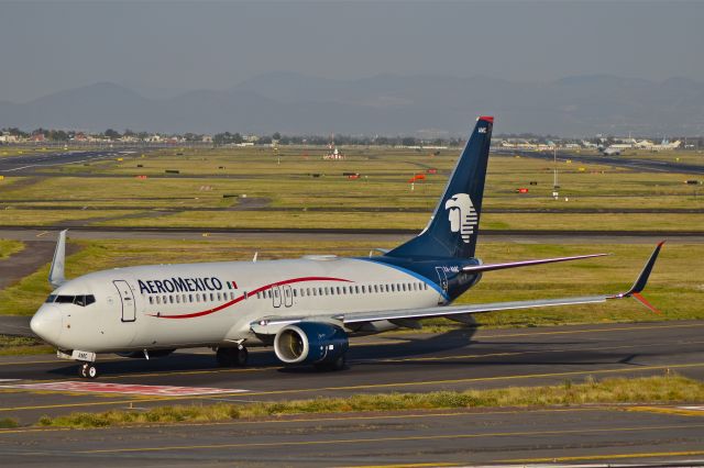 Boeing 737-800 (XA-AMC) - Boeing B737-852 XA-AMC MSN 36704 of AeroMexico on departure from Mexico City International Airport (11/2018).