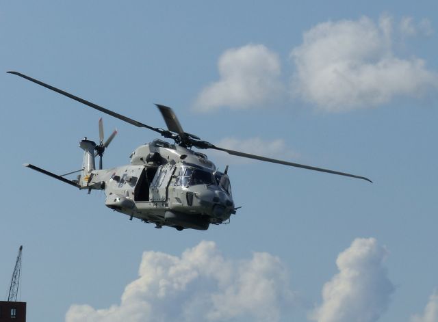 NHI NH-90 (N110) - Netherlands Navy Helicopter type NH90FH seen giving display at ports weekend at Rotterdam on 02/09/17