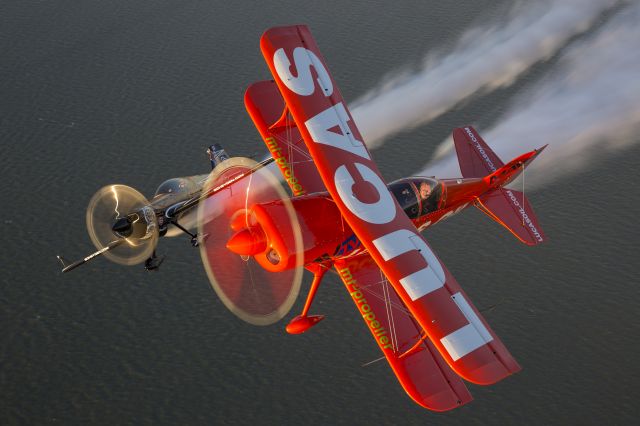 PITTS Special (S-1) (N5111B) - Mike Wiskus and Super Dave Matheson over San Francisco Bay during the weekend of the Fleet Week Airshow