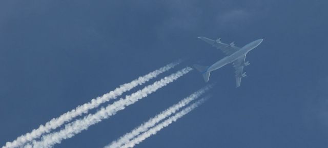 Boeing 747-400 (PH-BFG) - 15th March 2014: Flight KLM735 (Amsterdam-Curacao) at 34,000ft over the Southern UK at 1215GMT