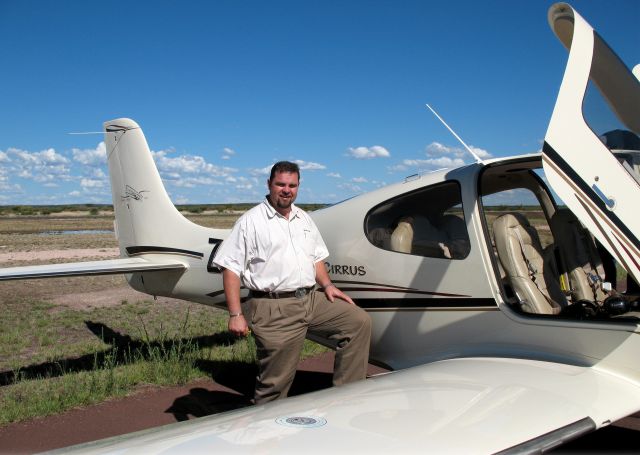 Cirrus SR-22 (ZS-CCE) - At the Sishen Iron Ore mine.