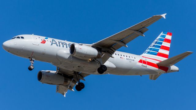 Airbus A319 (N839AW) - American A319 arriving from Dallas (DFW)