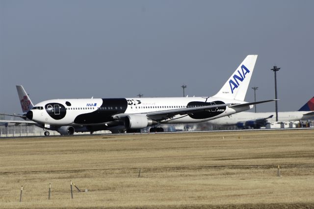 BOEING 767-300 (JA606A) - Departure at NRT Airport R/W34l on 2012/01/04 Ply Panda c/s