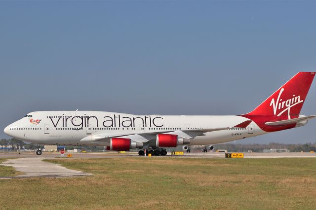 Boeing 747-400 (G-VXLG) - Arrival of Virgin Atlantic on February 28, 2020