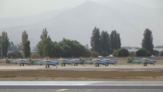 AVANTAGE A-29 — - FOTO TOMADA POR SPOTTER JULIO VILLARROEL br /AEROPUERTO ARTURO MERINO BENITEZ FIDAE 2018, CHILEbr /ESCUADRILLA ACROBÁTICA FUMACA DE BRASIL