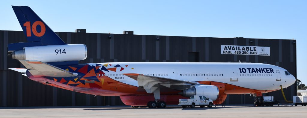 McDonnell Douglas DC-10 (N603AX) - TNKR914 parked at KIWA near the Phoenix Interagency Dispatch Center (PIFC).