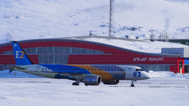 Embraer ERJ-190 (PR-ZFV) - Embraer ERJ-190-E2, prototype #3. In Iqaluit for testing. 13/04/2017