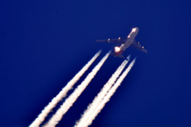 Boeing 747-400 (VH-OJS) - Qantas 11 Los Angeles Intl to John F Kennedy Intl over Cleveland 39,000 ft. 03.26.16.