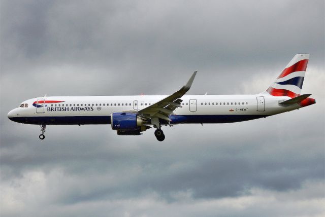 Airbus A321 (G-NEOT) - British Airways - A321-251NX (G-NEOT) Midday arrival at NCL ex LHR (Photo Mar 2019)