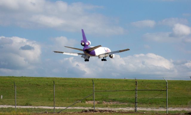 McDonnell Douglas DC-10 (N360FE) - FedEx MD-10-10F N360FE about to touch down on 17L (now 18L) at AUS on May 19, 2010.