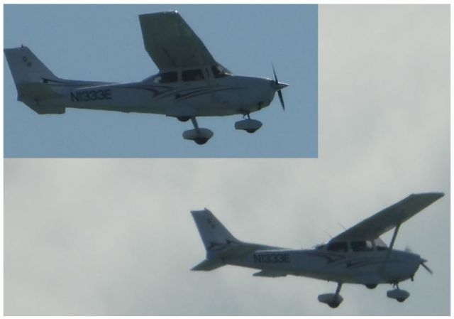 Cessna Skyhawk (N1333E) - Flying Over Port of Miami