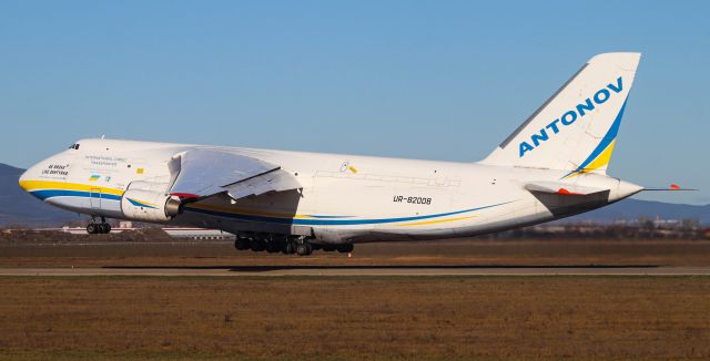 Antonov An-124 Ruslan (UR-82008) - Arrived from Abu Dhabi and departed to Leipzig.