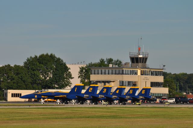 — — - Blue Angels lined up at Martin State Airport,  MD