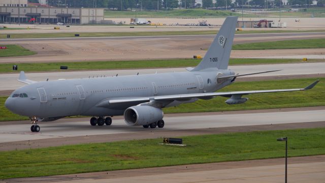 Airbus A330-200 (T055) - Chartered A330-200MRTT from the Royal Netherlands Air Force. CGN-IAD-MEM.