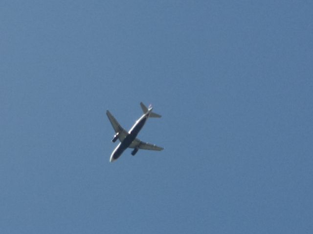 Airbus A321 — - U.S. Airways passing over Camden N.J. going to KPHL.