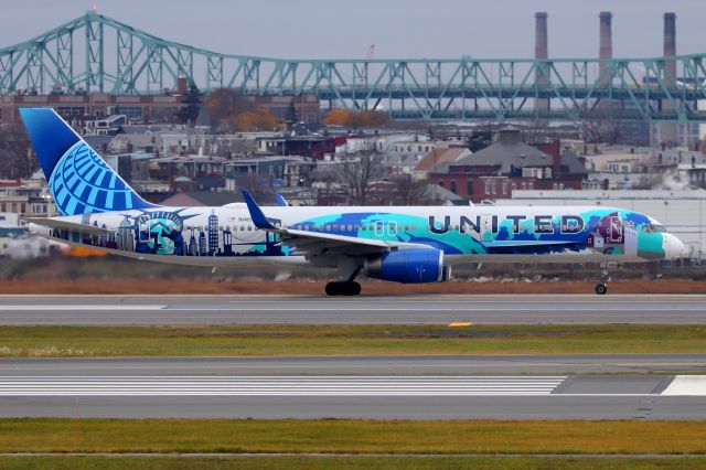 Boeing 757-200 (N14102) - United's 'Her Art Here New York / New Jersey' special livery departing to San Francisco