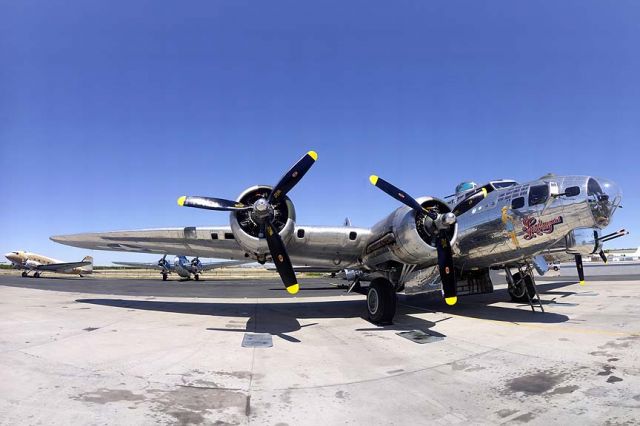 N9323Z — - Boeing B-17G Sentimental Journey is based at the Arizona Wing of the Commemorative Air Force at Falcon Field, Arizona .