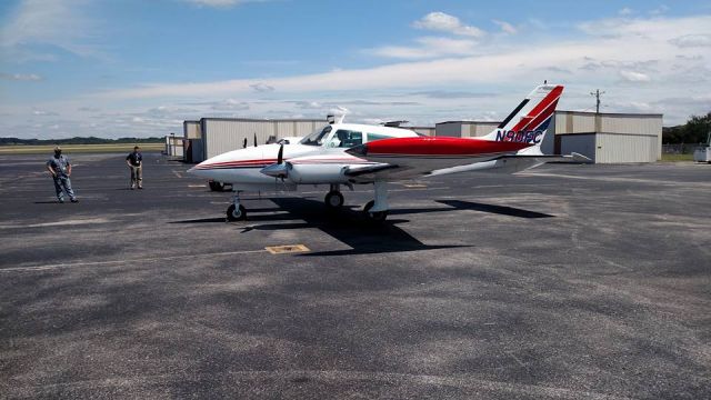 Cessna 310 (N90FC) - N90FC engine run at KBNA