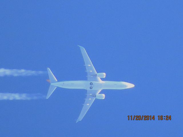 Boeing 737-800 (C-FTZD) - SunWing Airlines flight 207 from YYZ to SJD over Baxter Springs Kansas (78KS) at 36,000 feet.