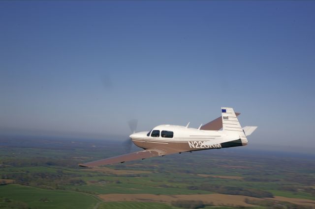 Mooney M-20 Turbo (N228RM) - Mooney overhead Schleswig-Holstein, Germany, close to EDHK, Kiel