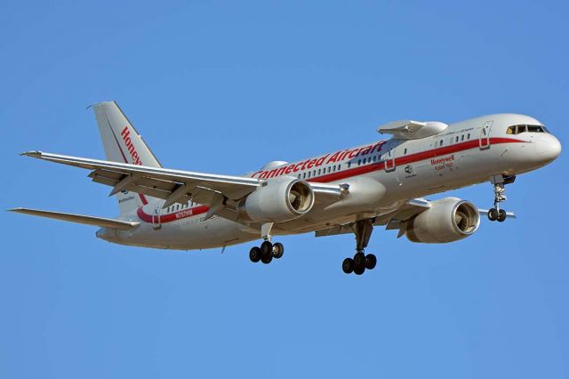 Boeing 757-200 (N757HW) - Honeywell Boeing 757-225 N757HW engine testbed returning to Phoenix Sky Harbor from a visit to southeas Asia on June 30, 2018. It visited Malaysia, Thailand, Australia, Hong Kong, Viet Nam, Singapore, and Indonesia. It returned by way of Guam and Hawaii. 