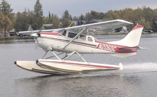 Cessna 206 Stationair (N206DC) - Standing on the shore of Lake Hood, Anchorage, AK