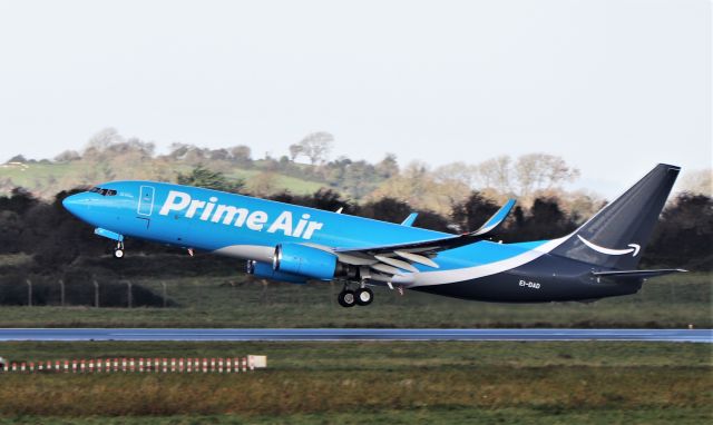 Boeing 737-800 (EI-DAD) - amazon prime air b737-8as(bcf) ei-dad operated by asl airlines ireland dep shannon for cologne 26/10/20.