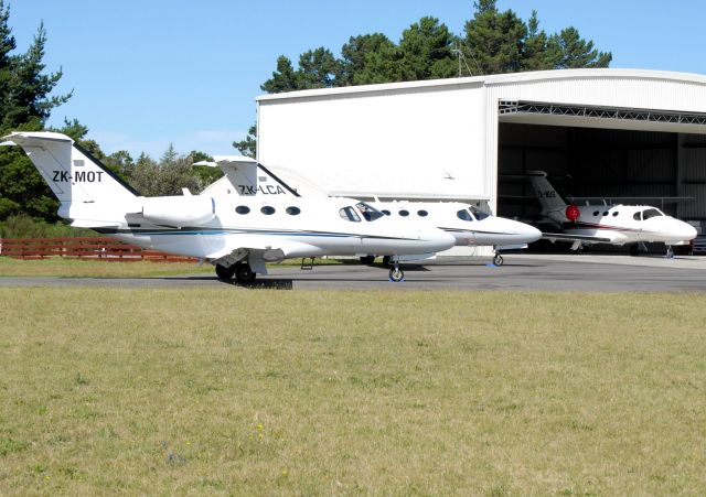 Cessna Citation Mustang (ZK-MOT) - A very rare event here in Hastings NZ, three Cessna Mustangs on the ground together ZK-MOT, ZK-LCA and ZK-MUS .