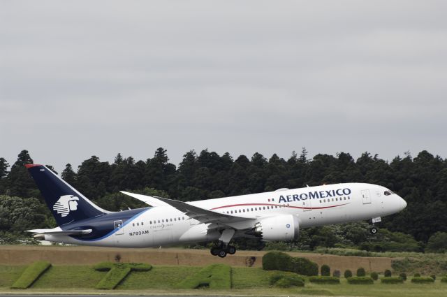 Boeing 787-8 (N783AM) - Departure at Narita Intl Airport Rwy34L on 2016/05/22