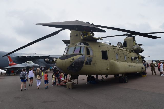 1508173 — - Looking At The Tip Of A Rotor Blade.It's Only About Six Feet Off The Tarmac. Actual Army Serial Number is 15-08173 MSN M8173 Chinook CH-47F Sun'n'Fun 17APR21