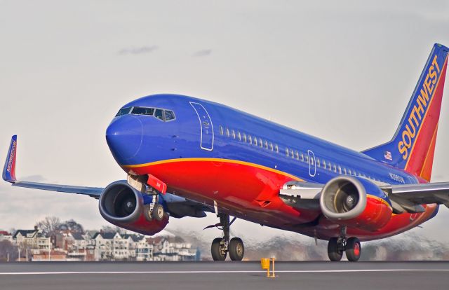 BOEING 737-300 (N396SW) - Lifting off @ Logan Airport Boston,Ma RWY27