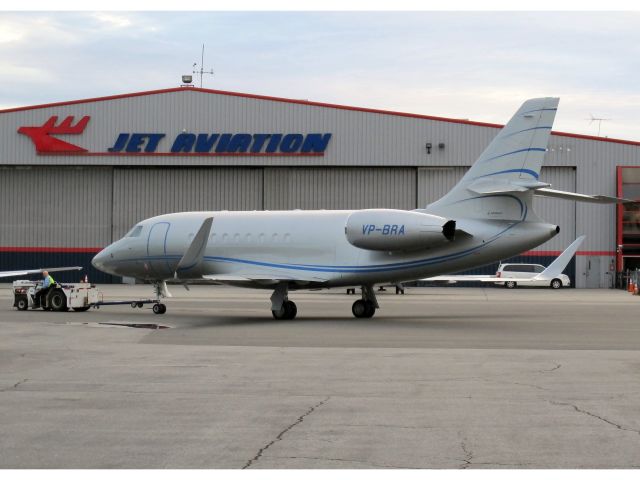 Dassault Falcon 2000 (VP-BRA) - A Falcon 2000. No location as per request of the FBO operator.