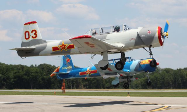 NANCHANG PT-6 (N600YK) - A Hongdo Avia CJ-6 departing via Runway 18 during Warbird Weekend, NW Alabama Regional Airport, Muscle Shoals, AL - June 10, 2017. 