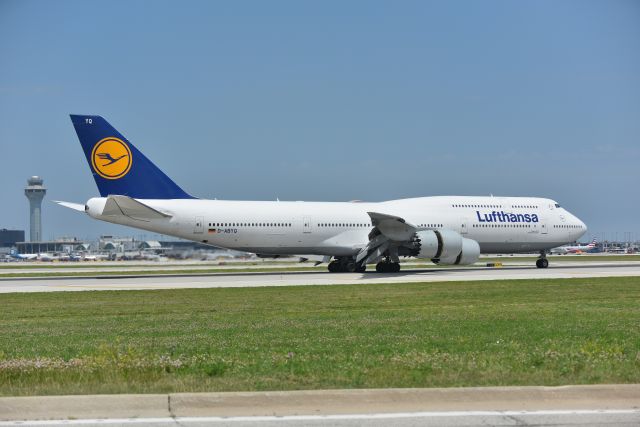 BOEING 747-8 (D-ABYQ) - Rolling out on 10-C after landing 06-29-19