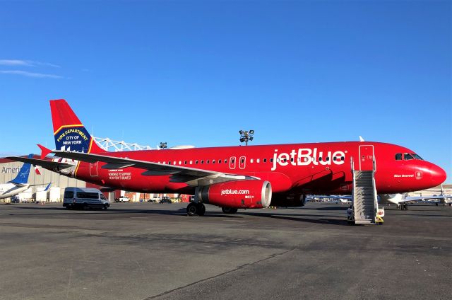 Airbus A320 (N615JB) - NYFD - Blue Bravest Special 