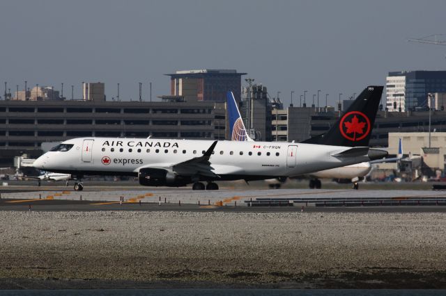 Embraer 175 (C-FRQN) - First time seeing the new Air Canada livery in BOS!