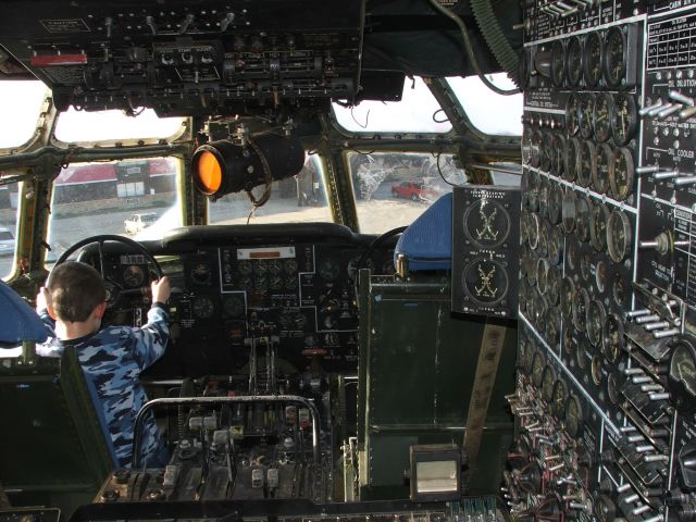 — — - Cockpit of the Don Q C-97 stratofreighter Dodgeville, WI USA