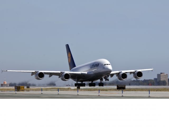 Airbus A380-800 (D-AIMG) - Take off for a flight to Frankfurt, Germany.