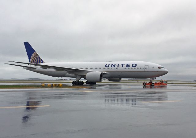 Boeing 777-200 (N780UA) - reposition to the gate from NC.  Diverted the night before and cancelled.  