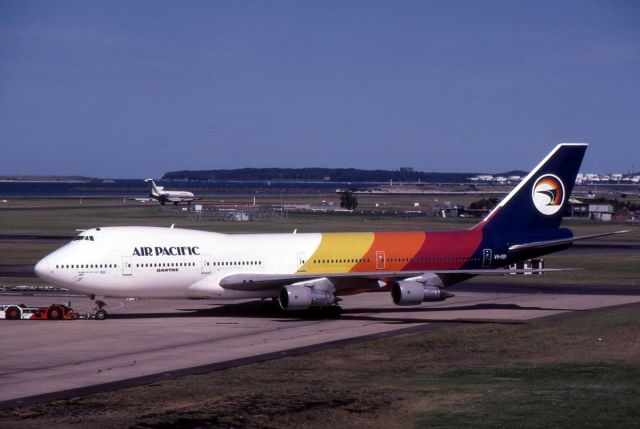 Boeing 747-200 (VH-EEI) - Photoa of Boeing 747-123 VH-EEI that was on lease to Qantas was sub leased to Air Pacific in 1988.