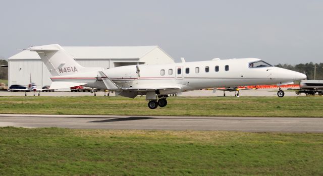 Learjet 45 (N451A) - A 2011 model Learjet 45 arriving at H.L. Sonny Callahan Airport, Fairhope, AL - March 3, 2023.