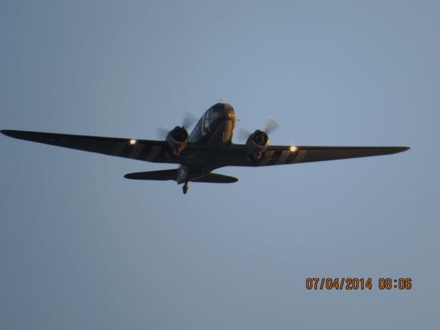 Douglas DC-3 (29-2277) - Duck Creek at Grand Lake Oklahoma small airshow before the biggest fireworks show in the Midwest.