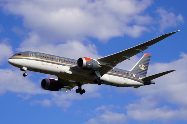 Boeing 787-8 (JY-BAB) - Finally got a chance to see this new and rare visitor to Dulles!