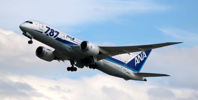 Boeing 787-8 (JA823A) - Departure, ANA # 171 off 30L to NRT,  03-19-2016  