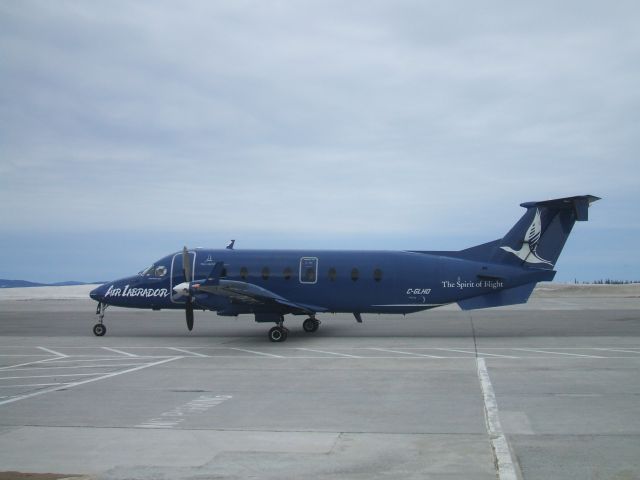 Beechcraft 1900 (C-GLHO) - Parked at Goose Airport Terminal ,April 25/09