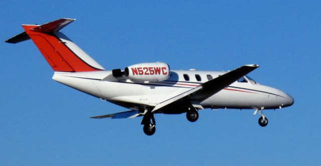 Cessna Citation CJ1 (N525WC) - About to touch down is this 1995 Cessna 525 Citation CJ1 in the Spring of 2025.