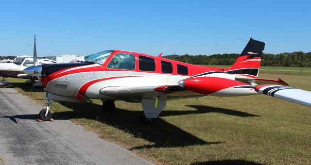 Beechcraft Bonanza (36) (N8184N) - A 1991 model Beech A36 Bonanza at Boswell Field, Talladega Municipal Airport, AL during NASCAR'S 2022 YellaWood 500 Race Weekend - October 2, 2022.