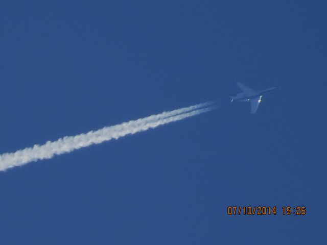 Gulfstream Aerospace Gulfstream V — - Going from CJS to MSP over Baxter Springs KS (78KS) at 43k feet.